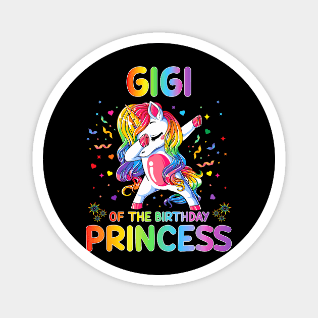 The Birthday Princess Girl Dabbing Unicorn Magnet by BeliefPrint Studio